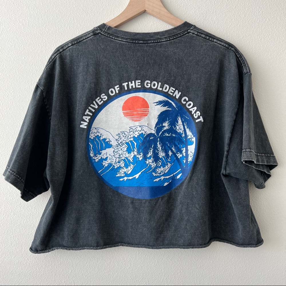 Natives of the Golden Coast Oversized Crop Tee